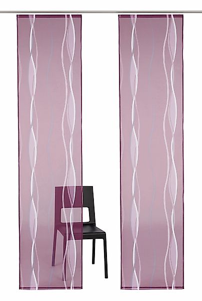 my home Schiebegardine "Dimona" Klettschiene 2 Stk. tlg. 2-er Set, Fertigga günstig online kaufen