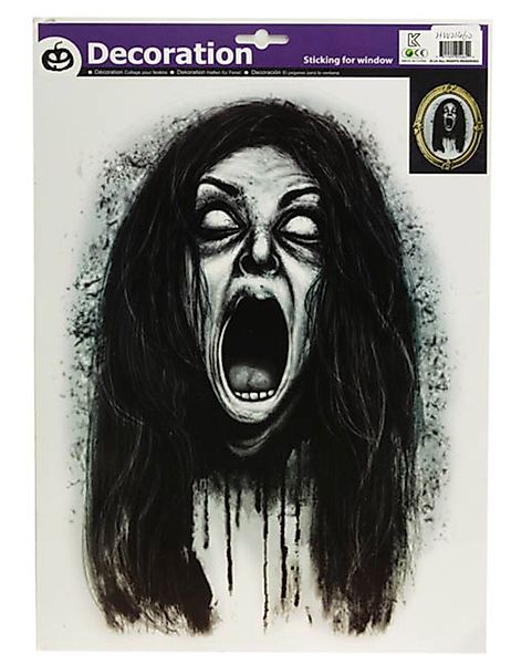 CHAKS Dekoobjekt Halloween Fensterbild 'Schreiende Geisterfrau' günstig online kaufen