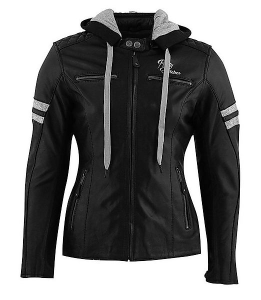Rusty Stitches Motorradjacke Rusty Stitches Jacke Damen Joyce Hooded schwar günstig online kaufen