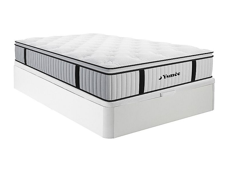 Set aus Bettgestell mit Bettkasten + Taschenfederkernmatratze & Topper - 14 günstig online kaufen