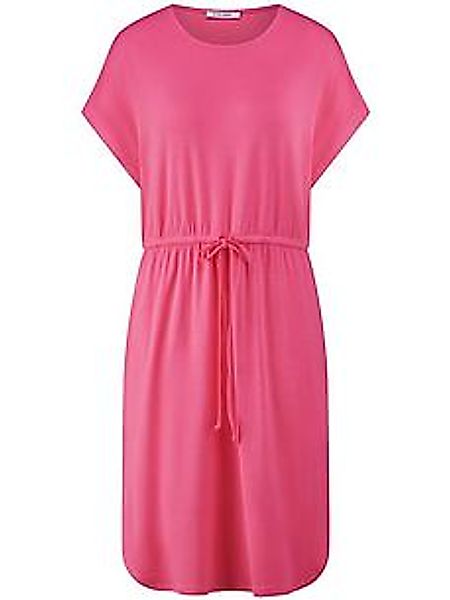 Jersey-Kleid Rundhals-Ausschnitt Peter Hahn pink günstig online kaufen