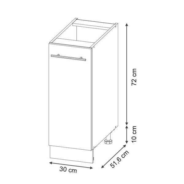 Vicco Apothekerschrank Fame-Line, Weiß Landhaus/Anthrazit, 30 günstig online kaufen