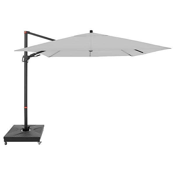 Doppler Ampelschirm MyZone 280 cmx 280 cm Hellgrau mit Kurbelmechanik günstig online kaufen