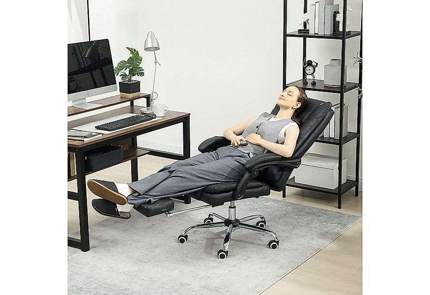 Vinsetto Schreibtischstuhl Bürostuhl mit Vibrationsmassage Chefsessel mit L günstig online kaufen