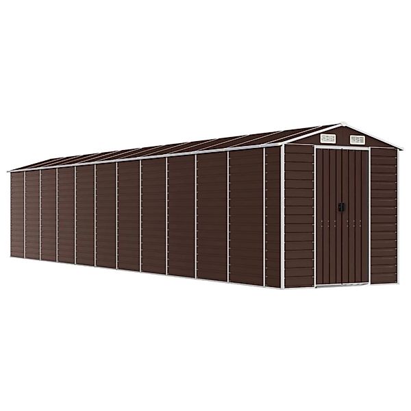 vidaXL Gerätehaus Braun 191x980x198 cm Verzinkter Stahl 1844945 günstig online kaufen