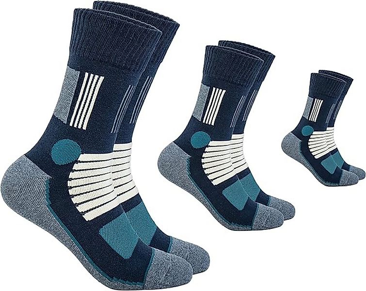 FOOTNOTE Wandersocken Hobbes/43-46/blau (3-Paar) ergonomische Spezialzonen, günstig online kaufen