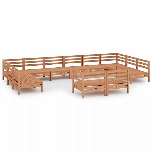 12-tlg. Garten-lounge-set Honigbraun Massivholz Kiefer günstig online kaufen