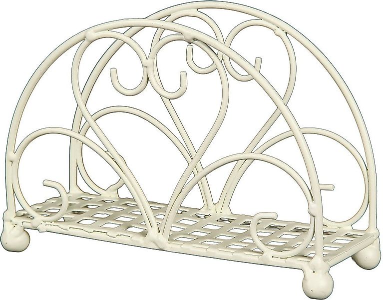 Ambiente Haus Küchenrollenhalter Serviettenhalter aus Eisen in Antikweiß, ( günstig online kaufen