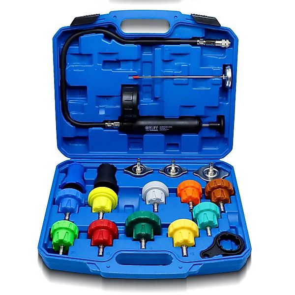 CCLIFE 18tlg Kühlsystem Abdrückgerät Tester Befüllgerät Kühler Lecksucher günstig online kaufen
