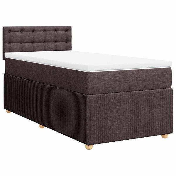 vidaXL Bett Boxspringbett mit Matratze Dunkelbraun günstig online kaufen