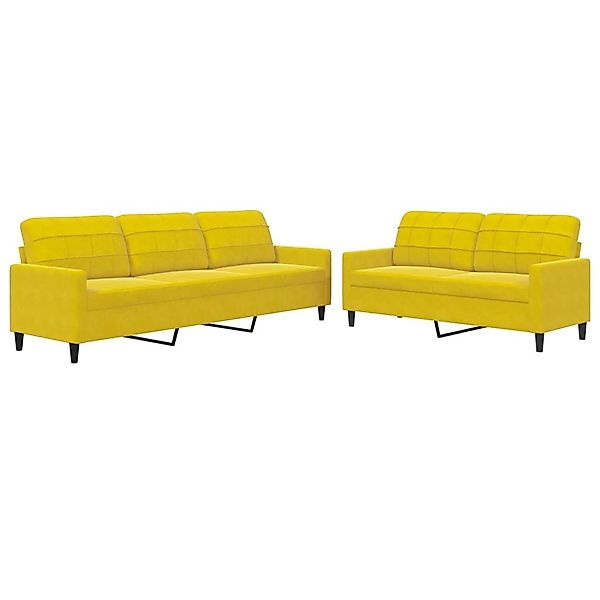 vidaXL Sofa 2-tlg. Sofagarnitur mit Kissen günstig online kaufen