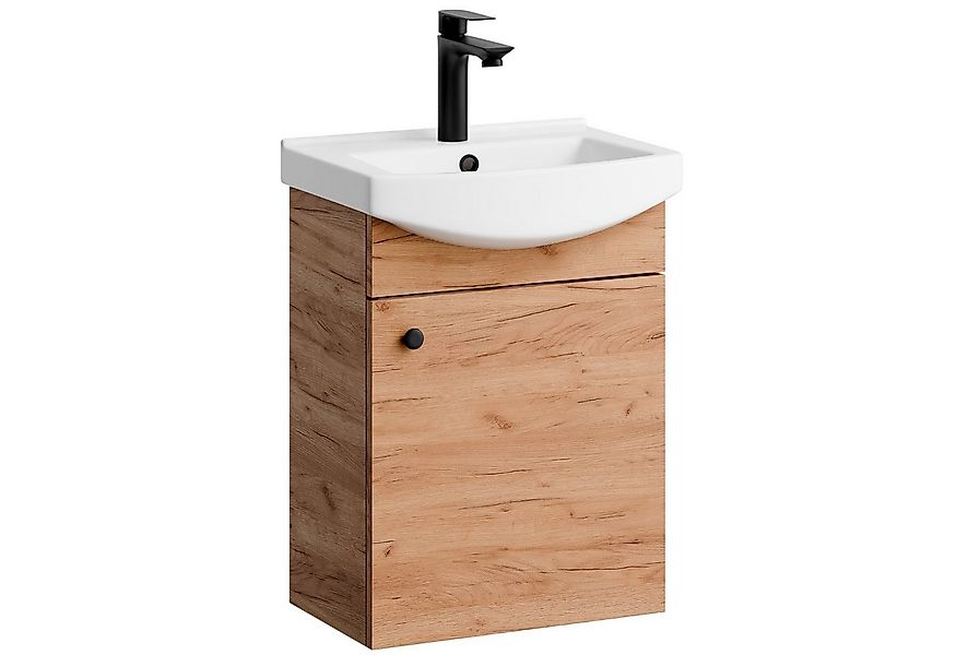 Planetmöbel Waschtisch Waschtischunterschrank 45cm Gold Eiche günstig online kaufen