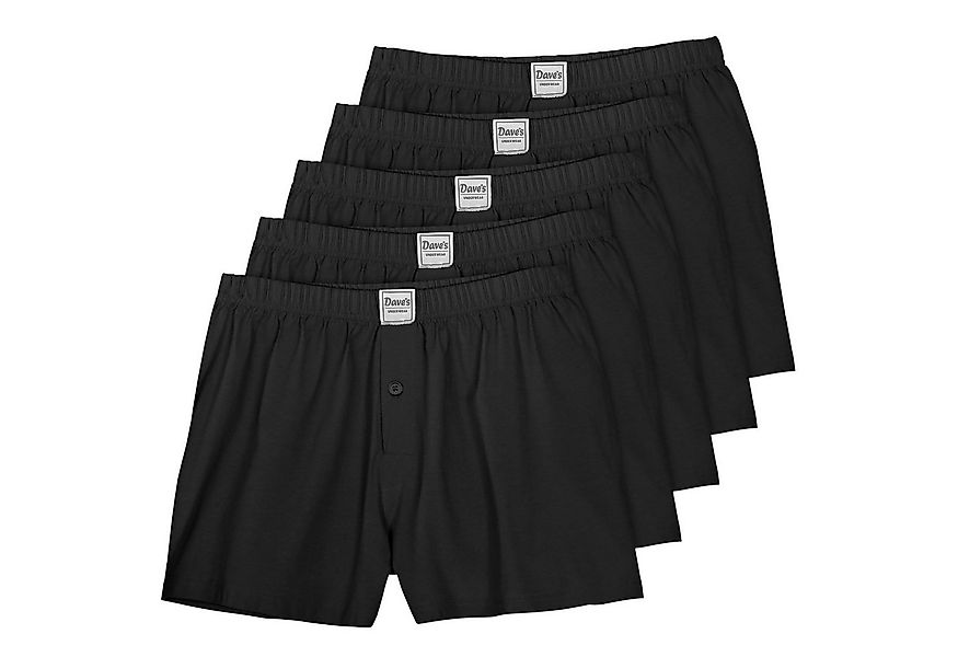 Dave's Boxershorts Dave's 5er-Pack Boxershorts schwarz große Größen (Packun günstig online kaufen