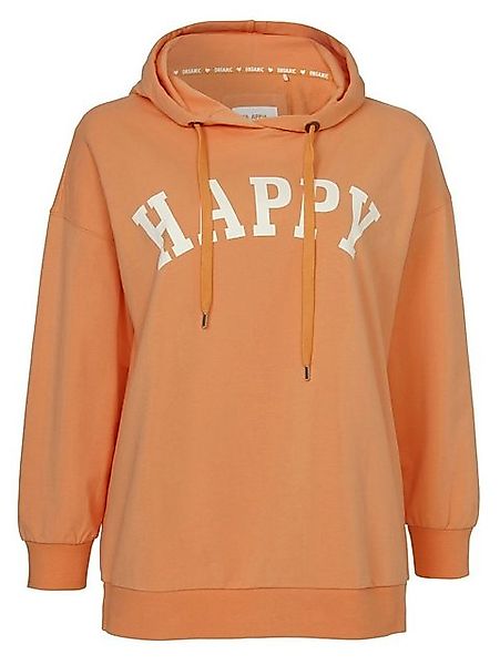 VIA APPIA DUE Kapuzenpullover Verspieltes Kapuzensweatshirt 'HAPPY' in Uni- günstig online kaufen
