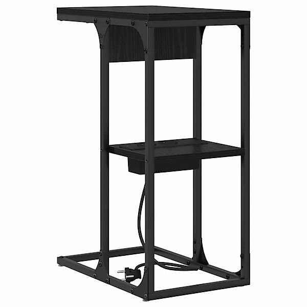 vidaXL Nachttisch Schwarze Eiche 41,5 x 26 x 60,5 cm Holzwerkstoff 859590 günstig online kaufen
