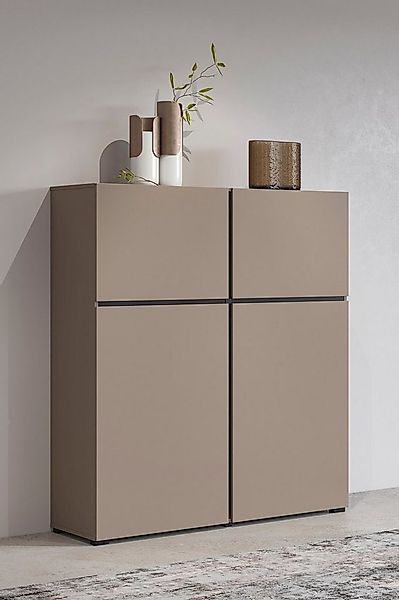 INOSIGN Highboard Cross, moderne grifflose Hochkommode mit 4 Türen,Türkommo günstig online kaufen