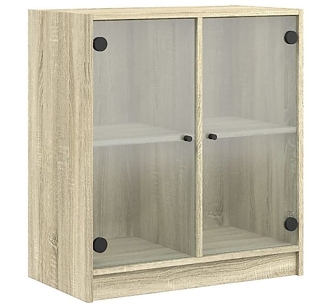 vidaXL Beistellschrank Beistellschrank mit Glastüren Sonoma-Eiche 68x37x75, günstig online kaufen