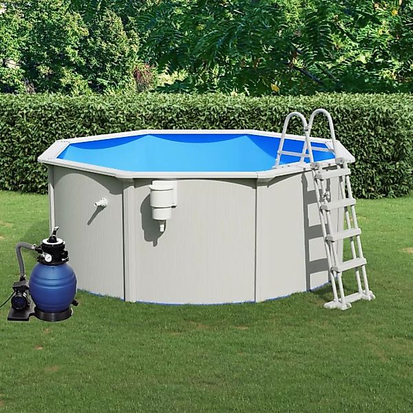 Vidaxl Pool Mit Sandfilterpumpe Und Leiter 300x120 Cm günstig online kaufen