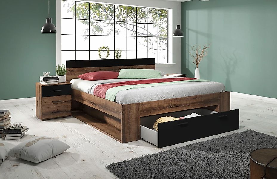 Home affaire Stauraumbett "Beta, Breite 160 oder 180cm, moderne Bettanlage günstig online kaufen
