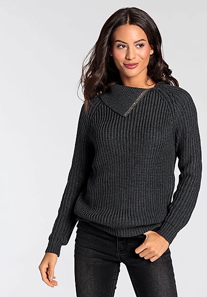 Laura Scott Strickpullover mit elegantem Glitzerdetail günstig online kaufen