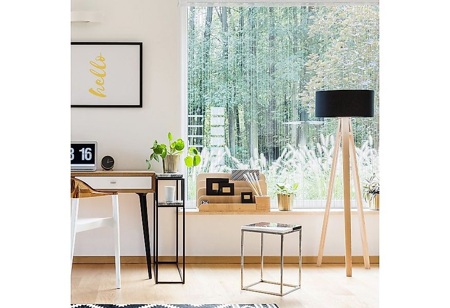 relaxdays Fadenvorhang 3 x Fadenvorhang weiß 145x245 cm günstig online kaufen