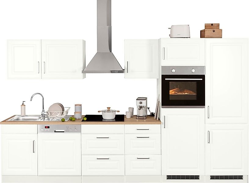 KOCHSTATION Küchenzeile "KS-Stockholm", Breite 340 cm, mit hochwertigen MDF günstig online kaufen