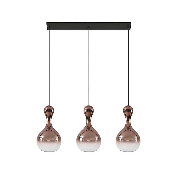 Lucande Pendelleuchte Lyrisa 10020418 Modern in Kupfer aus Glas 3-flammig E günstig online kaufen