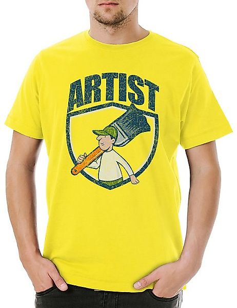 Urban Backwoods Print-Shirt Urban Backwoods Artist I Herren T-Shirt Gelb Gr günstig online kaufen