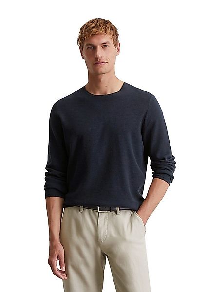 Marc O'Polo Rundhalspullover mit feiner Piqué-Struktur günstig online kaufen