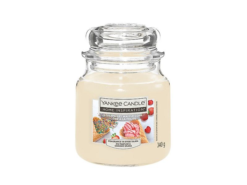 Yankee Candle Duftkerze Yankee Candle Duftkerze Mittleres Glas Strawberry günstig online kaufen