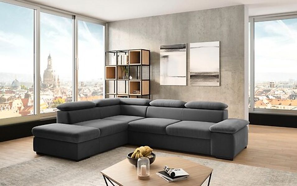 sit&more Ecksofa »Alcudia L-Form« mit Armteilverstellung, optional Kopfteil günstig online kaufen