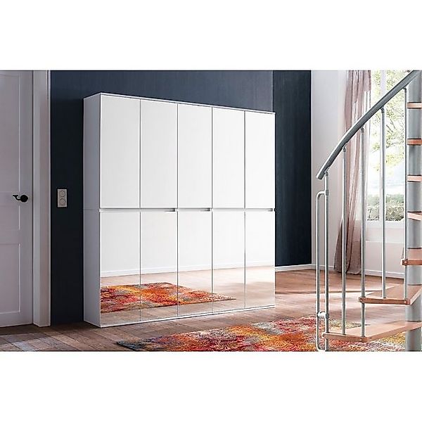 trendteam Kleiderschrank Garderobenschrank Mirror, Kombination, weiß, 3-tei günstig online kaufen