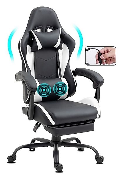 Delman Gaming-Stuhl Massagefunktion Drehstuhl, dicke Polsterung, günstig online kaufen