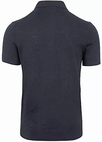 Profuomo Poloshirt Leinen Navy - Größe M günstig online kaufen