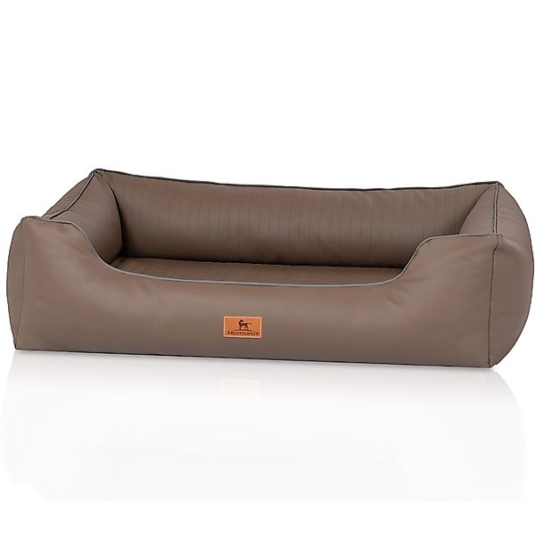 Knuffelwuff Hundebett Lovelock Orthopädisch Kunstleder M-L 85 x 63cm Earth günstig online kaufen