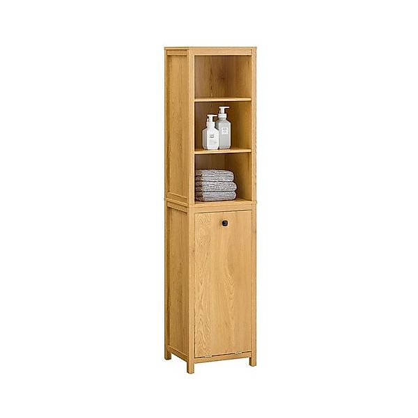 SoBuy Hochschrank BZR95 Badezimmerschrank mit Wäschesack günstig online kaufen