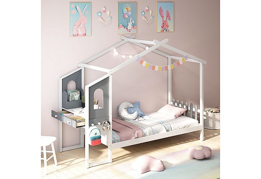 COSTWAY Kinderbett, Hausbett, mit Lattenrost & günstig online kaufen