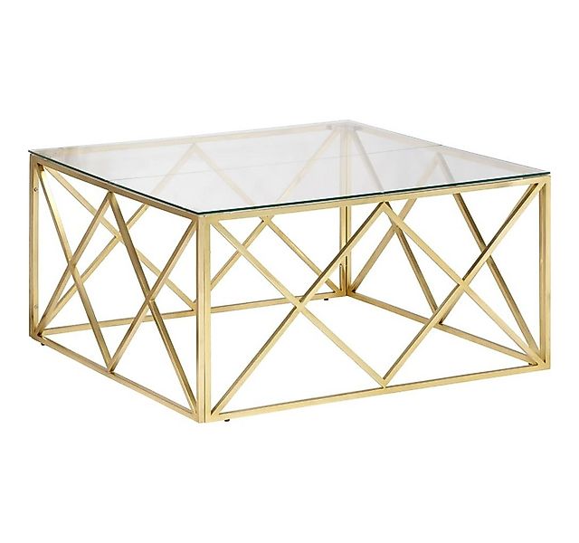 vidaXL Couchtisch Couchtisch Golden Edelstahl und Hartglas (1-St) günstig online kaufen