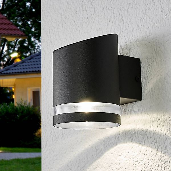 Lindby LED-Solar-Außenwandleuchte Melinda, 9 cm, Edelstahl günstig online kaufen