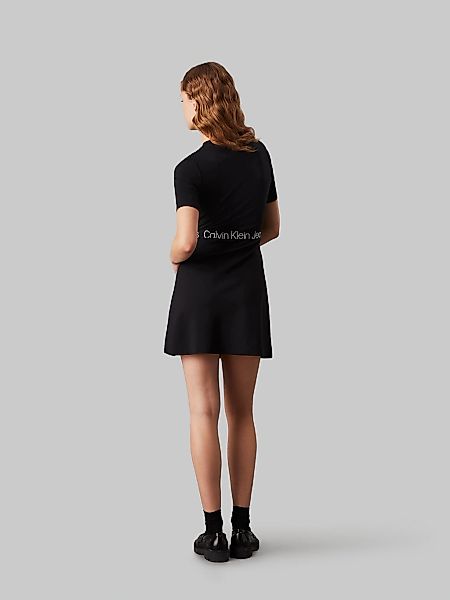 Calvin Klein Jeans Skaterkleid TAPE MILANO SHORT SLEEVE DRESS mit Logoschri günstig online kaufen