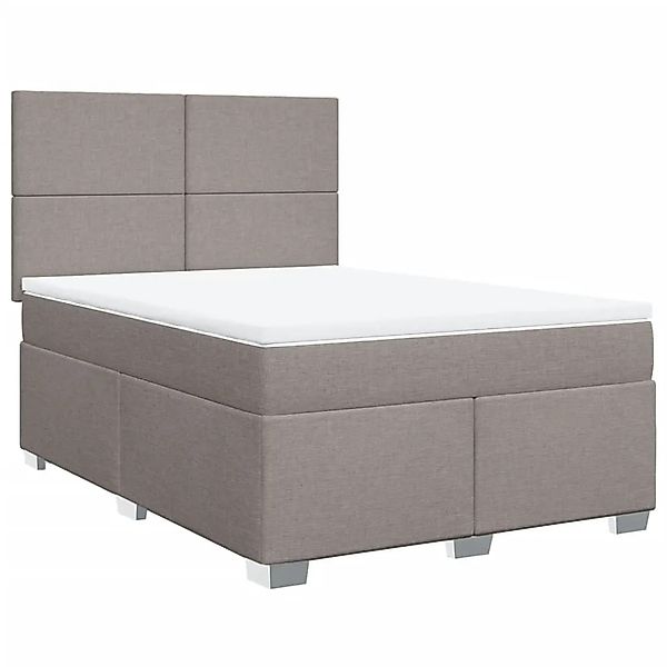 vidaXL Boxspringbett mit Matratze Taupe 140x190 cm Stoff 3292780 günstig online kaufen
