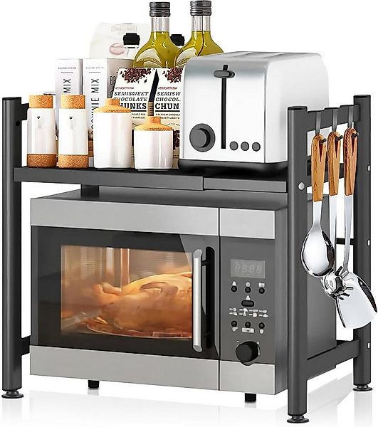 PFCTART Küchenregal Verstellbares Mikrowellenregal aus Karbonstahl, 2-stufi günstig online kaufen