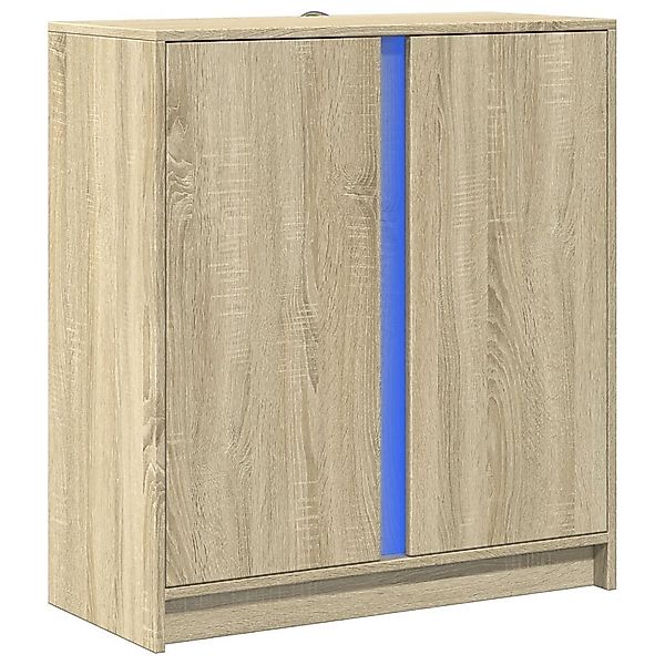 vidaXL Sideboard LED-Sideboard Sonoma-Eiche 77x34x85 cm günstig online kaufen