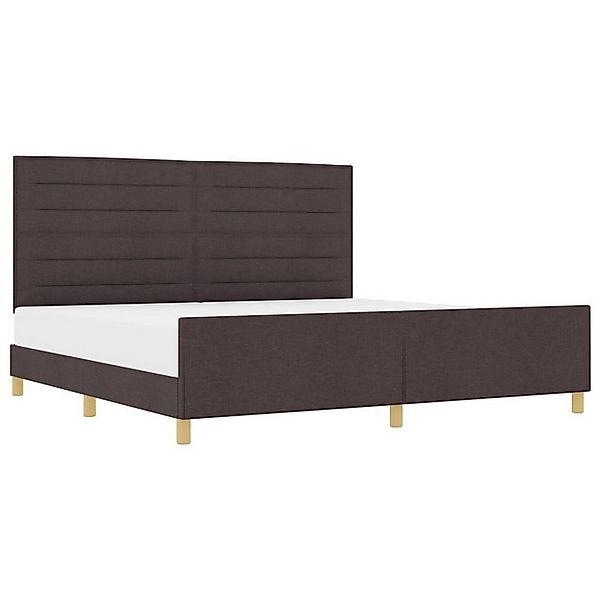 vidaXL Bett Bettgestell Dunkelbraun 200x200 cm Stoff (1-tlg) günstig online kaufen