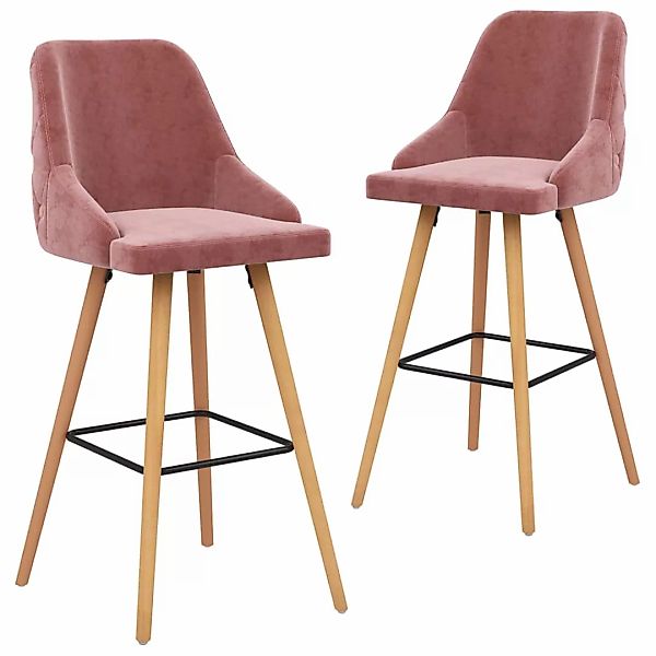 vidaXL Barhocker Barhocker 2 Stk. Rosa günstig online kaufen