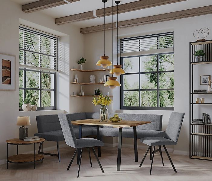Home affaire Eckbankgruppe "Sava", (Set, 4 tlg.), Eckbank mit Wellenfederun günstig online kaufen