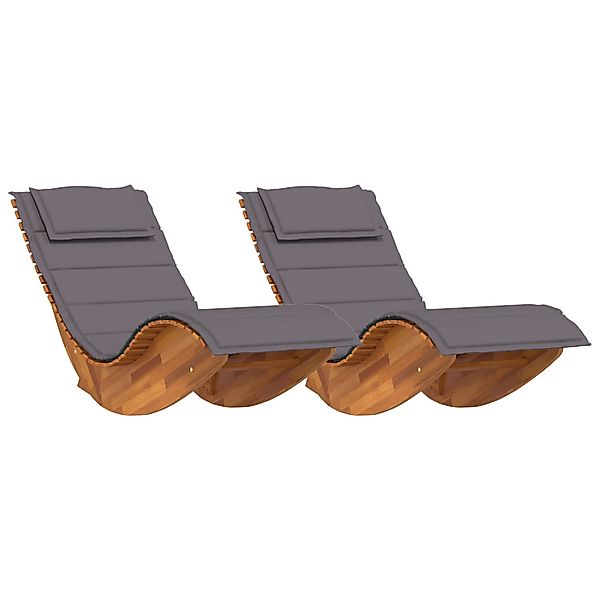 vidaXL Schaukelliegen mit Kissen 2 Stk Massivholz Akazie 3329135 günstig online kaufen