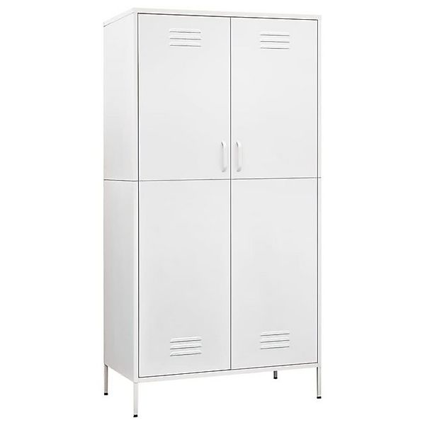 furnicato Kleiderschrank Weiß 90x50x180 cm Stahl (1-St) günstig online kaufen