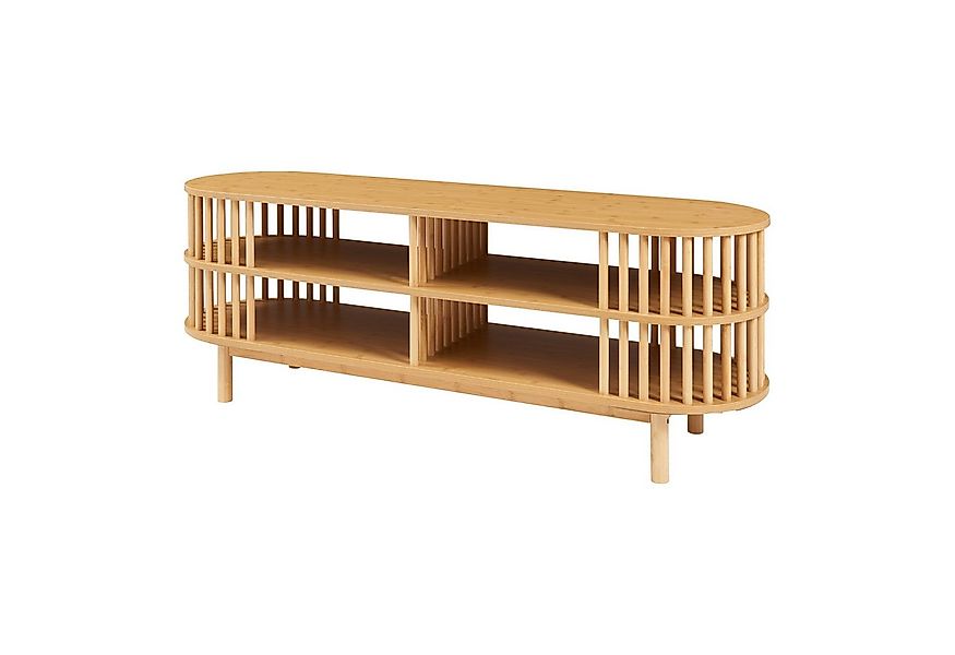 en.casa TV-Schrank Fernsehtisch »Jarvenpaa« 140x40x50 cm Bambus günstig online kaufen
