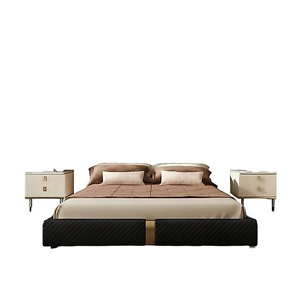 JVmoebel Bett 180x200 Leder Textil Betten Doppel Schlaf Zimmer Ehe Hotel Bl günstig online kaufen